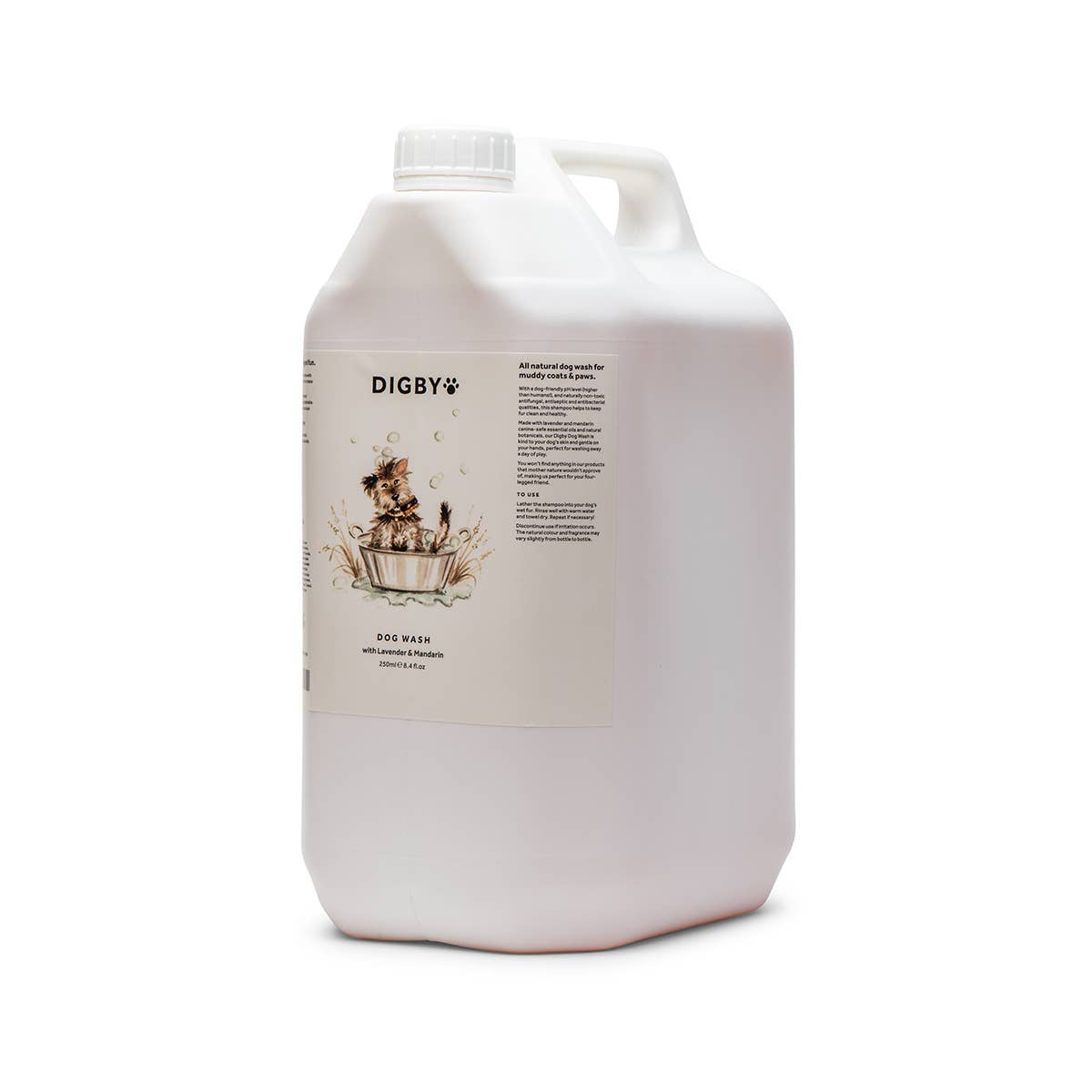 Digby Dog Wash | Canine Friendly | Natural Shampoo | Refill: 5 Litre