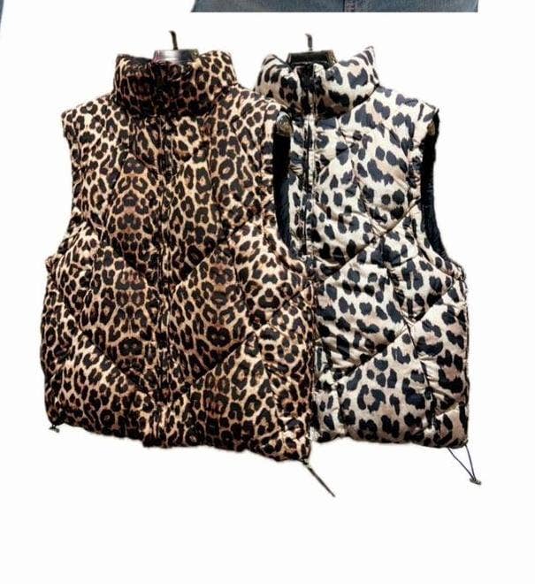 Kurt Muller - Leopard Print Reversible Gilet: Brown