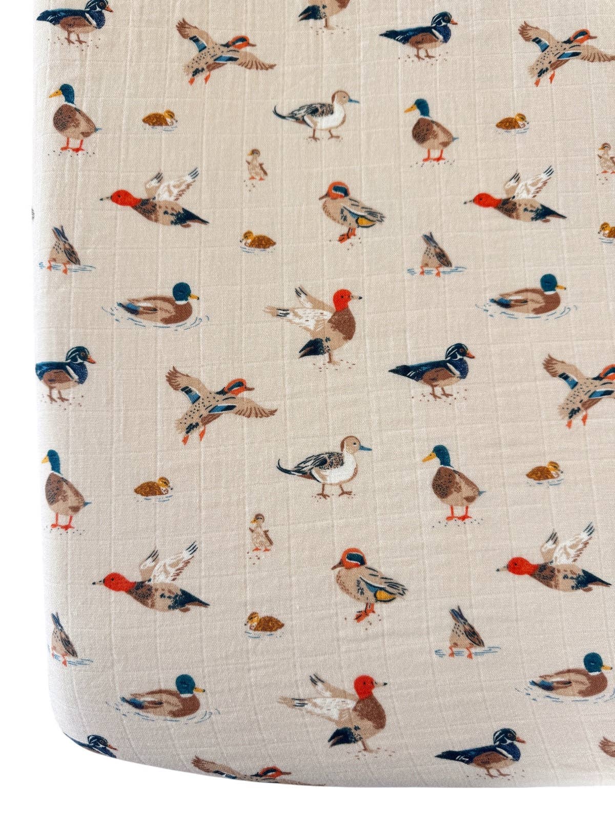 Ducks / Muslin Crib Sheet