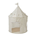 Kids Play Tent Castle with Recycled Fabric - Prints: Blueberry Taupe