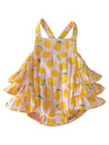 Lemon Sorbet / Muslin Ruffle Sunsuit: 3-6M
