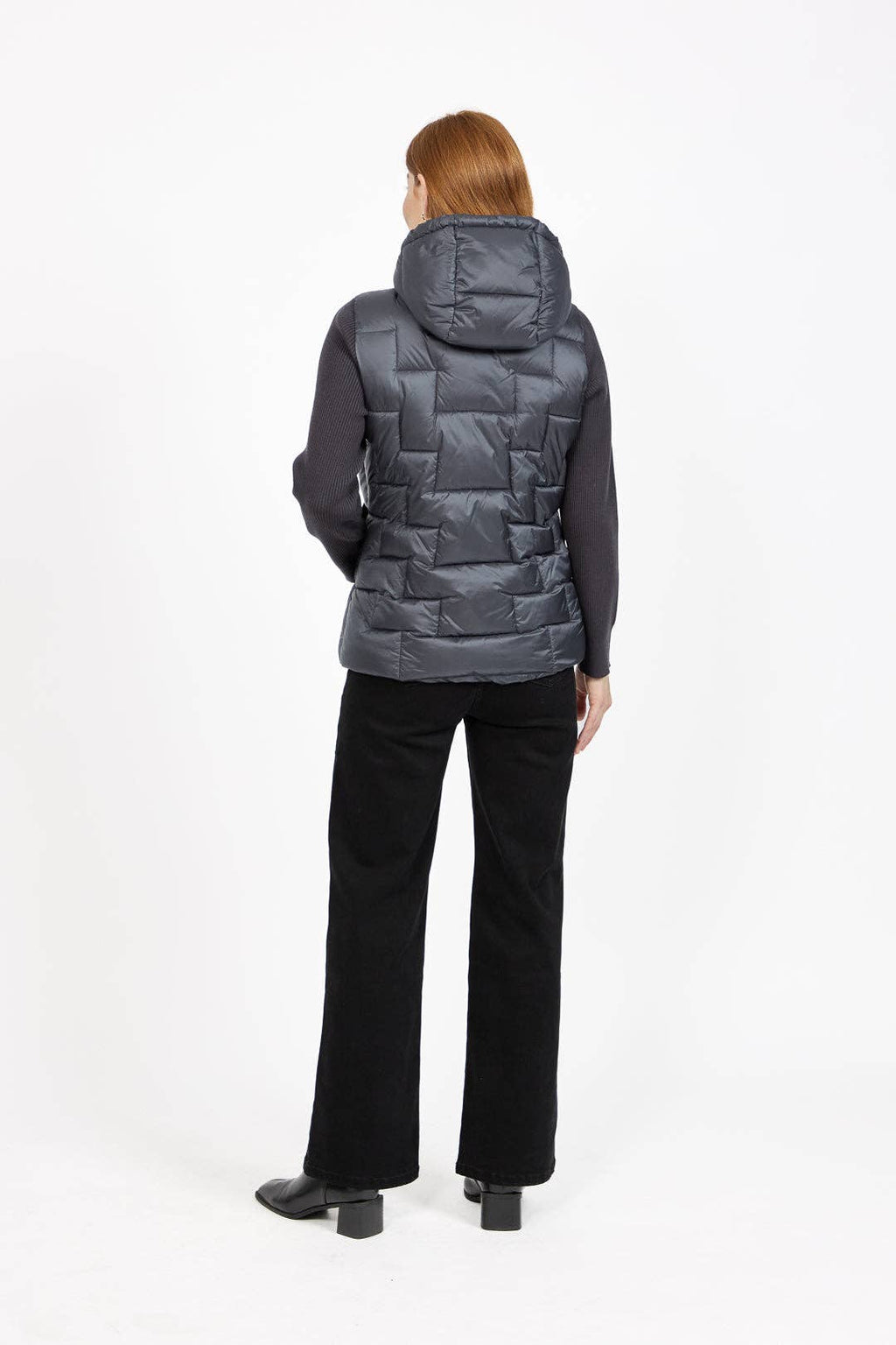 Mudflower - Padded Hooded Jacket with Ribbed Sleeves - PACK OF 8: Navy / 12