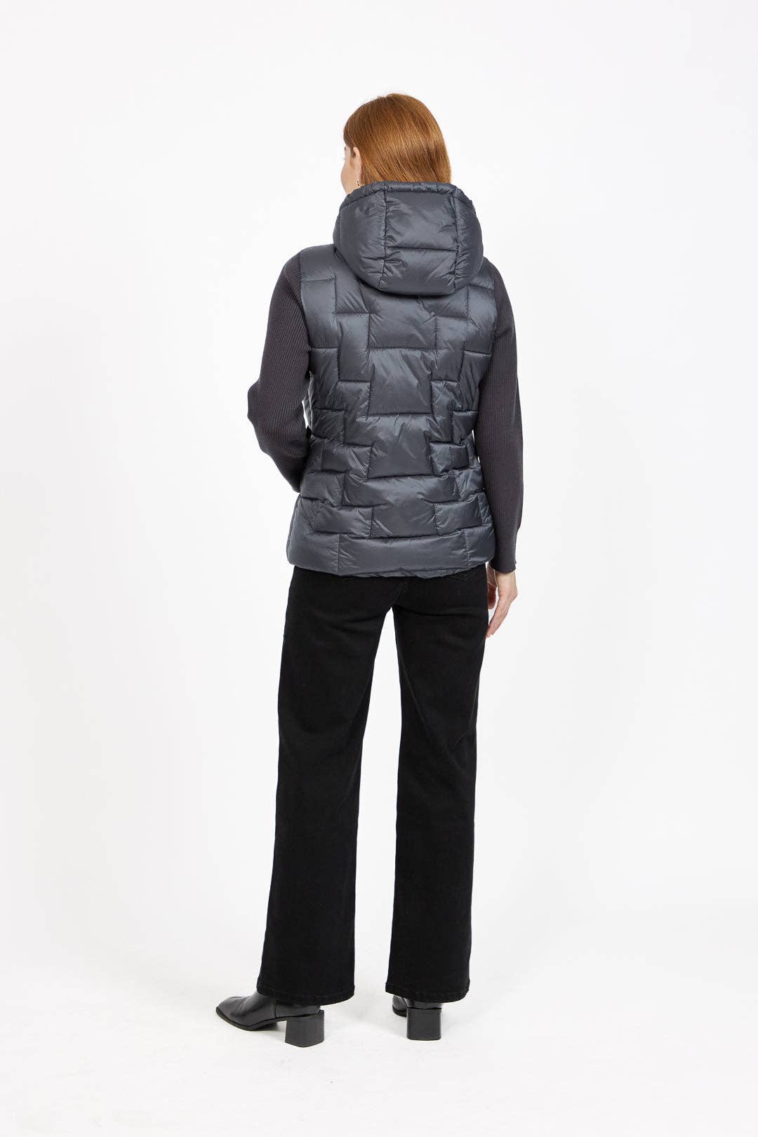 Mudflower - Padded Hooded Jacket with Ribbed Sleeves - PACK OF 8: Navy / 14