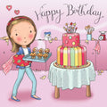 Twizler Ltd - Cakes Happy Birthday Card - Girls Birthday Card