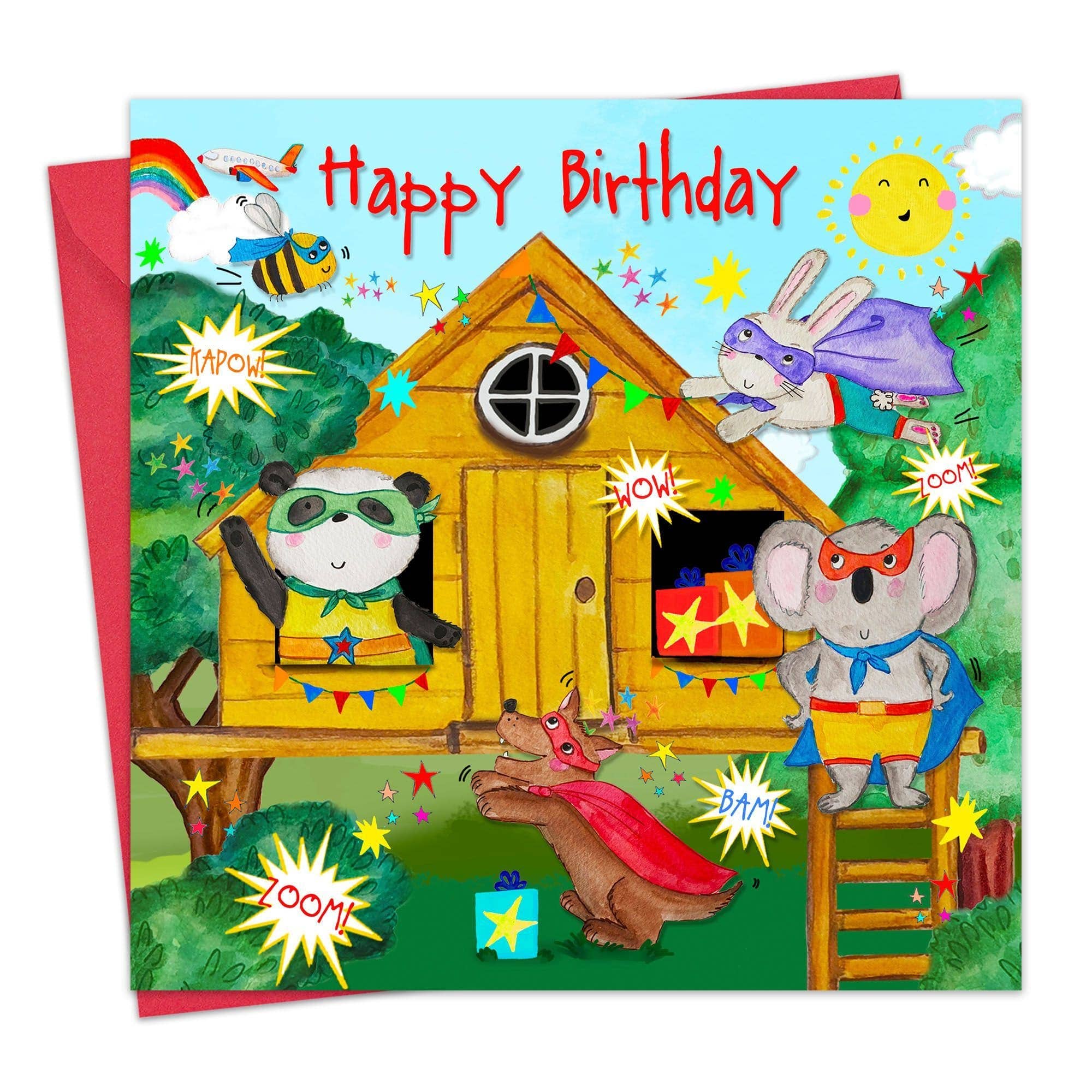 Twizler Ltd - Children's Birthday Card - Superheroes