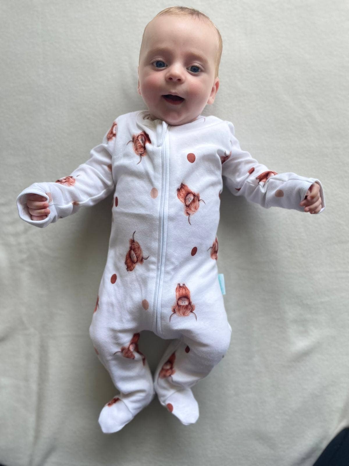 Highland Cow Sleepsuit: 18-24M