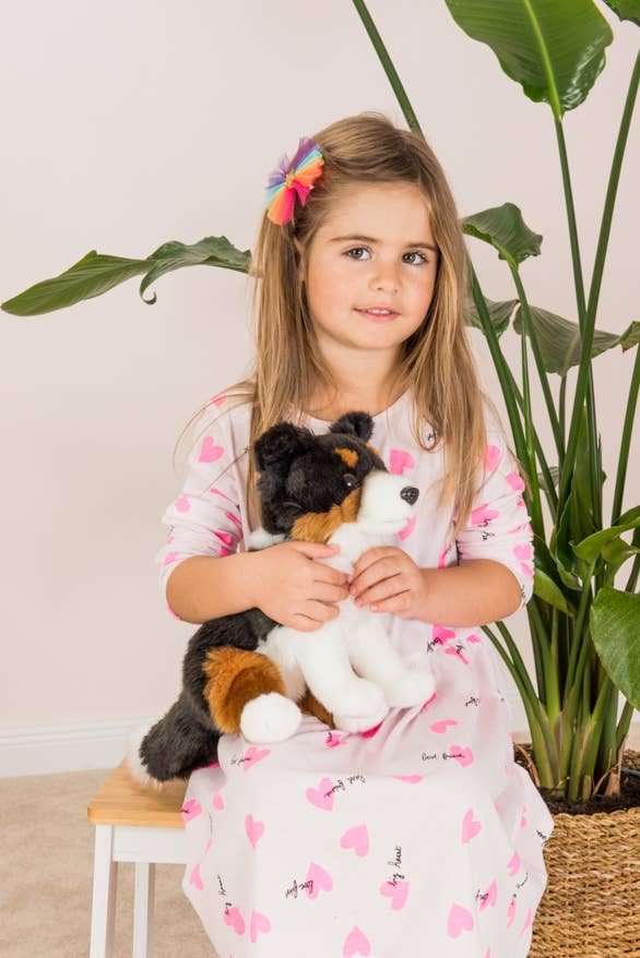 Tricolor Border Collie sitting 30cm - plush toy - soft toy