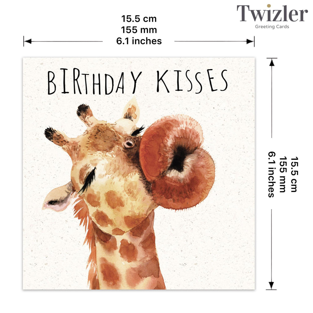 Twizler Ltd - Birthday Kisses - Funny Birthday Card