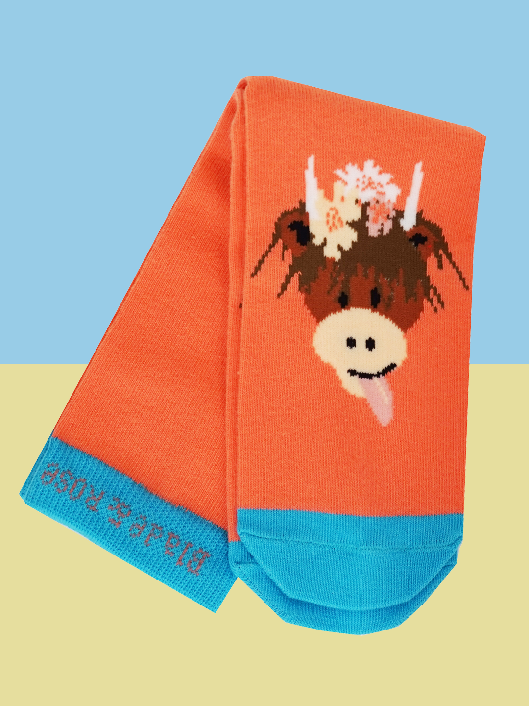 Blade and Rose Limited - Bonnie Highland Cow  Adult Socks: Adult Shoe Size 3-5