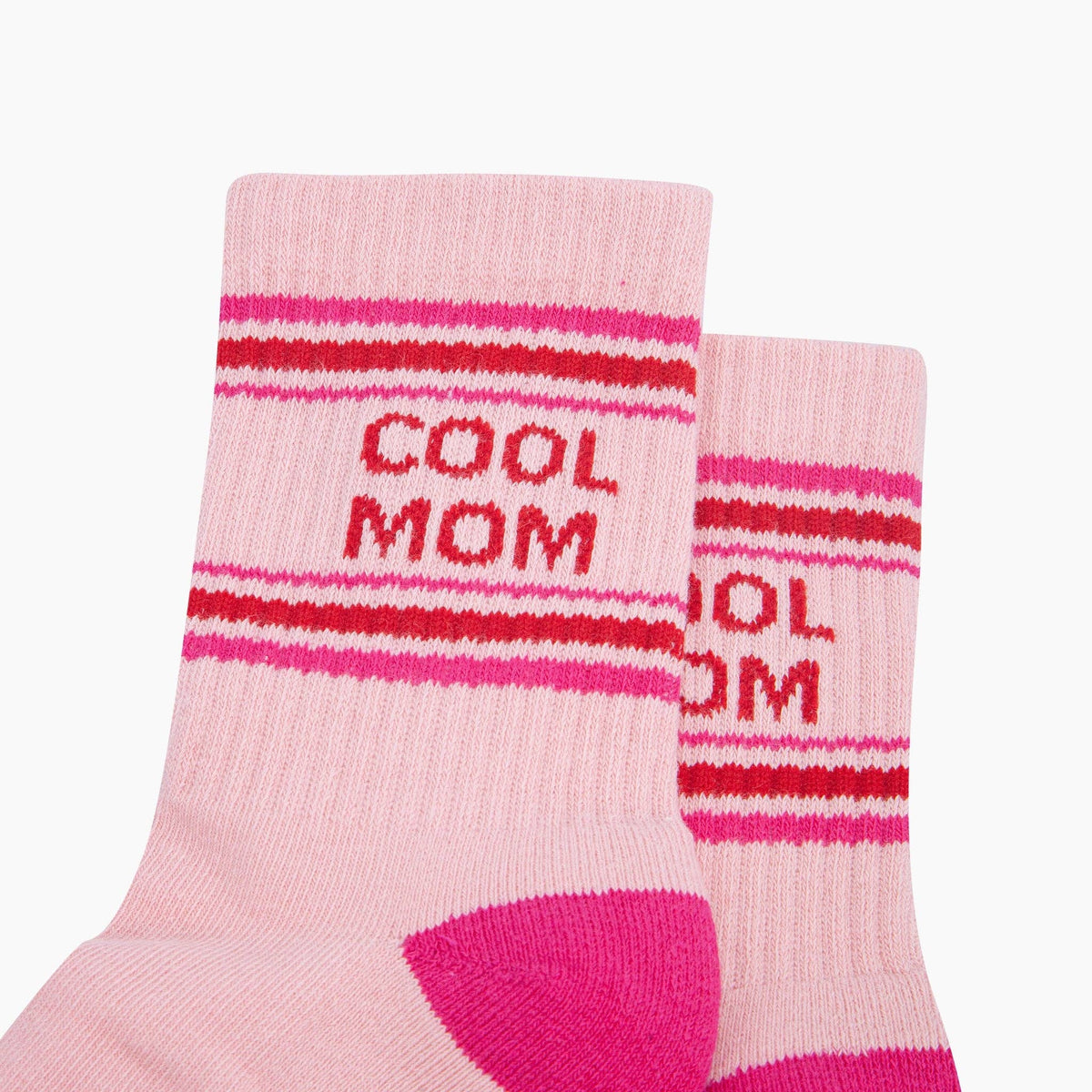 Sock Talk - Cool Mom Organic Cotton Sports Socks in Soft Pink/Red: UK 3-7 | EU 36-40 | US 5-9
