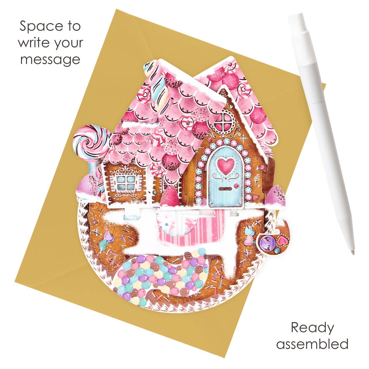 Santoro London - Pirouette Cards- Gingerbread House