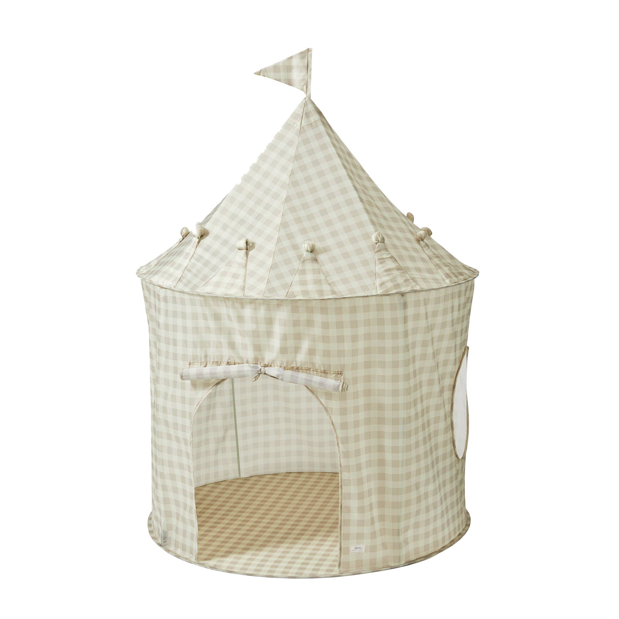 Kids Play Tent Castle with Recycled Fabric - Prints: Terrazzo Clay