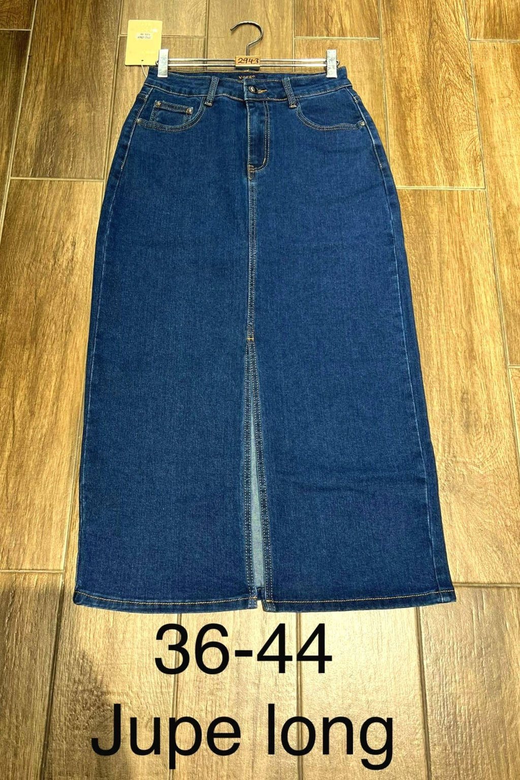Kurt Muller - Voggo Classic Cotton Denim Slit Maxi Skirt