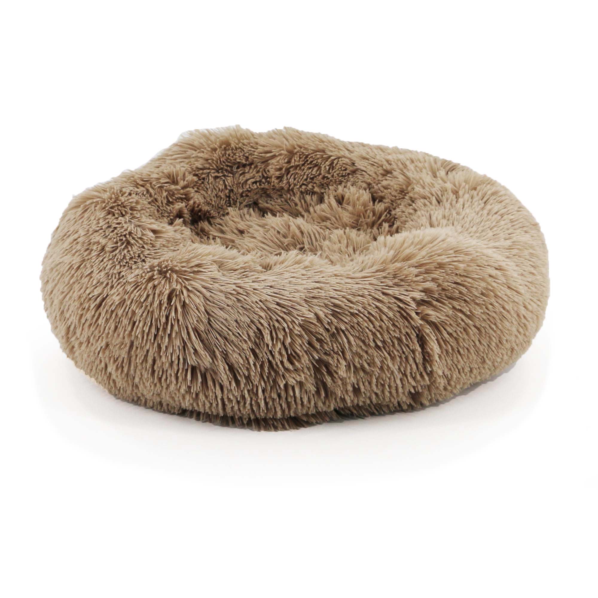 Super Soft Plush Donut Dog Bed Oatmeal: 70 x 70cm