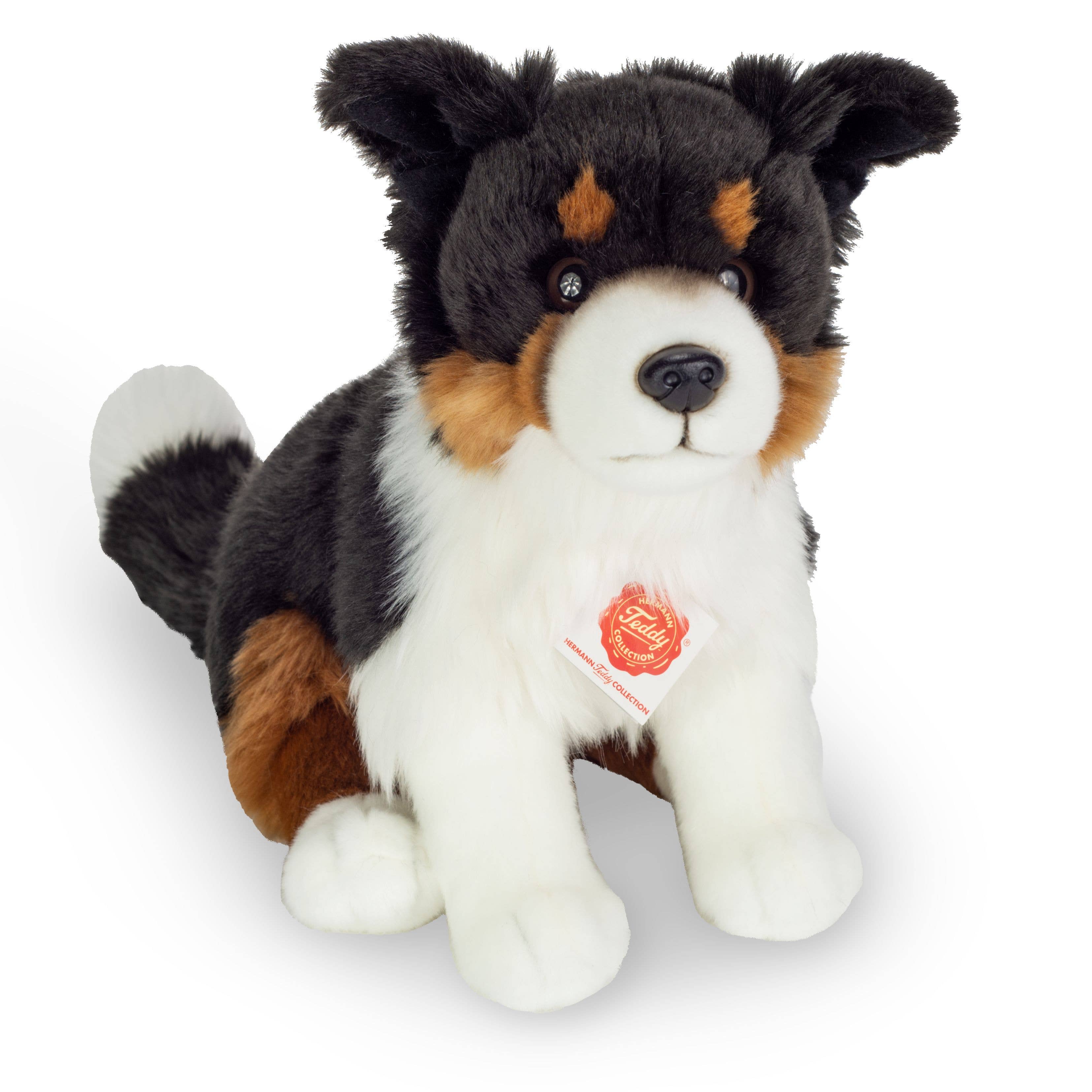 Tricolor Border Collie sitting 30cm - plush toy - soft toy
