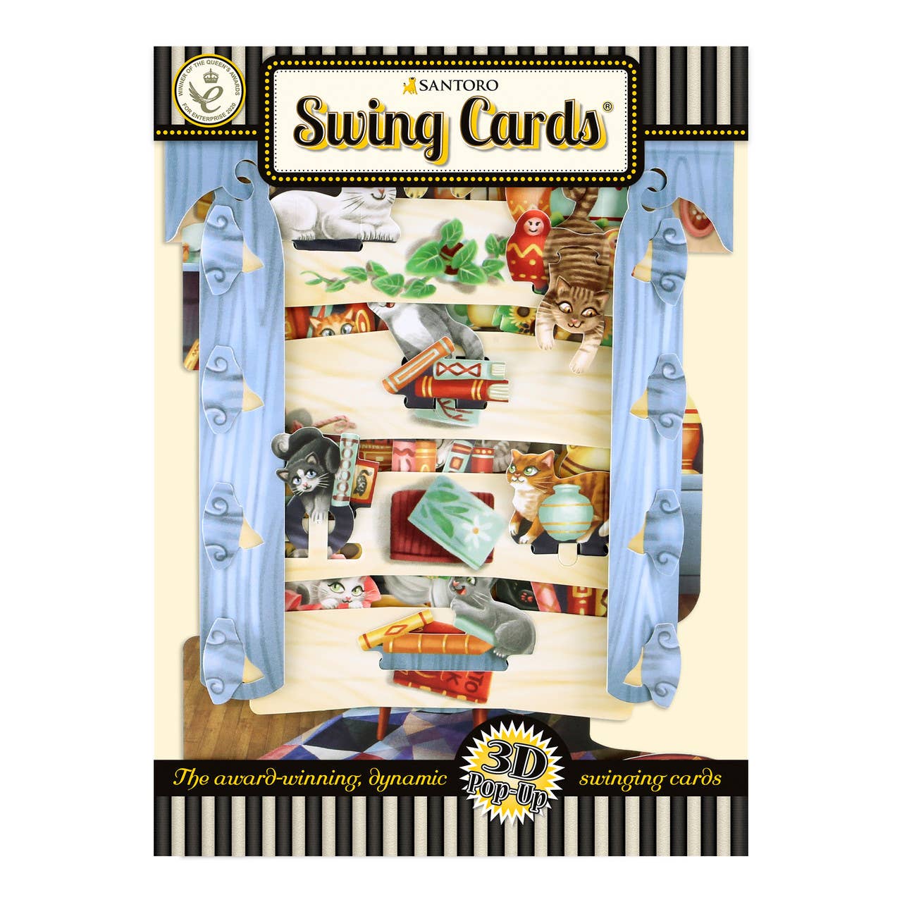 Santoro London - Swing Cards - Cats in the Library