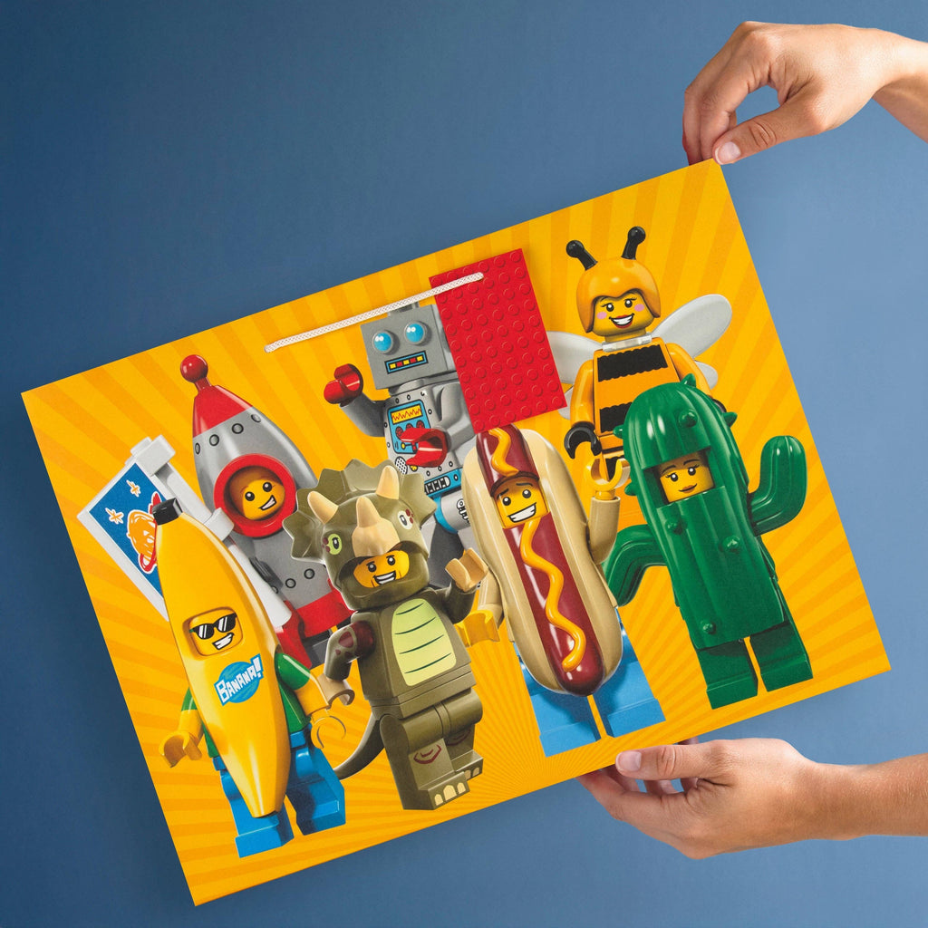 Hallmark - LEGO Mini Figure Icons Extra-Large Gift  Bag - With Gift Tag